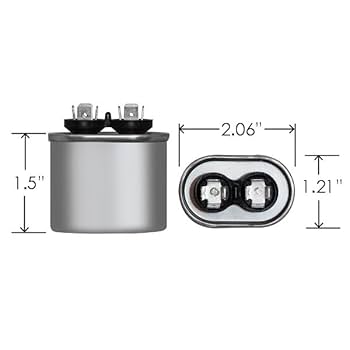 YS 7.5 uF x 370 or 440 VAC Oval Run Capacitor by # 12931